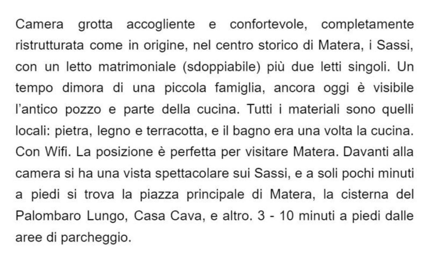 Cave Rooms Sassi มาเตรา ห้อง รูปภาพ